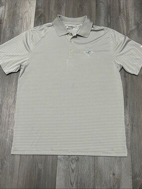 Nike men’s tour performance Mariners stripped golf shirt / light grey/ size L